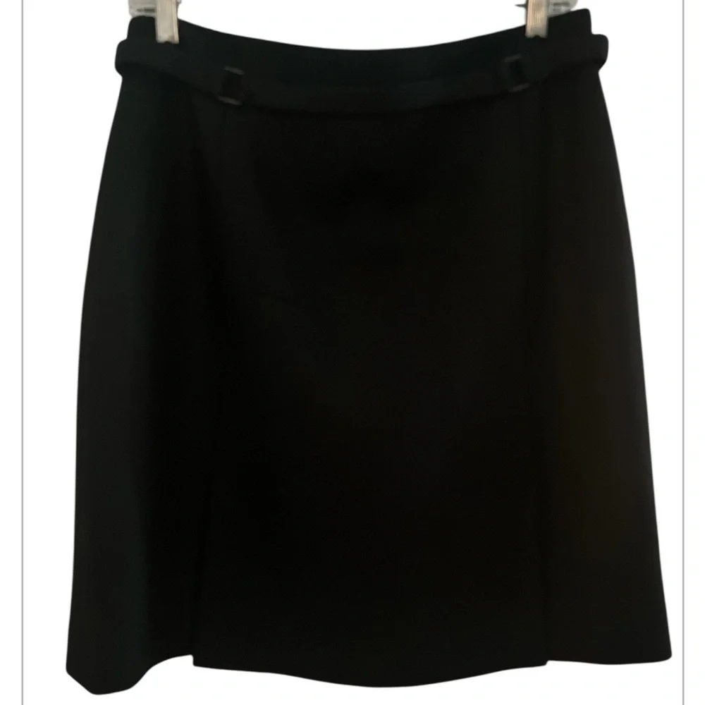 Akris Punto Black Mini A-Line Skirt Size 8 Officecore